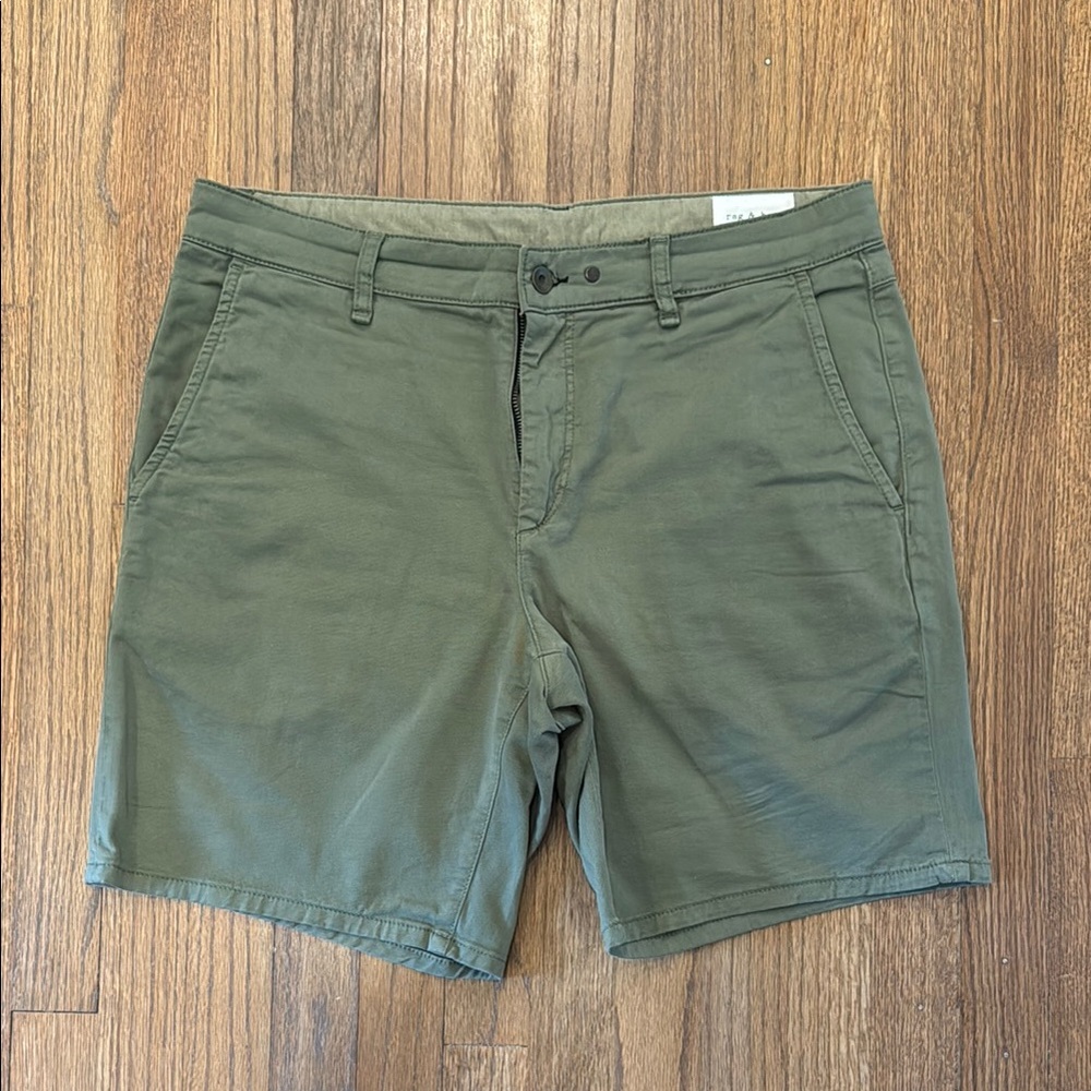 Rag & Bone Green Flat Front Shorts